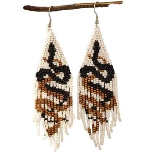 Bohemian Snake Tassels Beaded Earrings